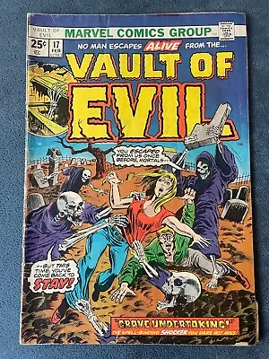 Vault Of Evil #17 1975 Marvel Comic Book Nick Caputo Cover Low Grade • $9.99