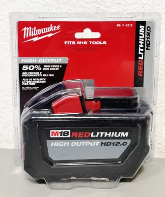 HD 12.0 Battery Milwaukee 48-11-1812 M18 RedLithium High Output (1 Pack) • $140