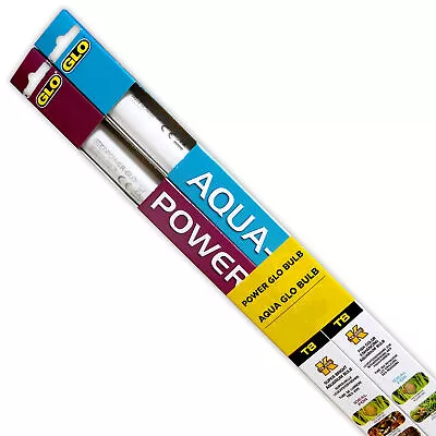 Power-glo & Aqua-glo T8 Light Bulbs Light Tube Aquarium Lighting Fish Tank Hagen • £25.99