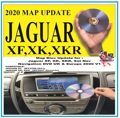 Jaguar Sat Nav Map Disc Update  XFXKXKR Model Navigation  UK Ireland Europe • £15.50