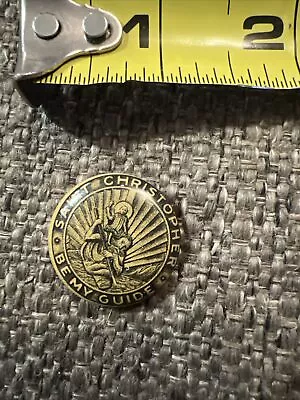 Vintage St. Saint Christopher Be My Guide Protection Pinback • $7.50