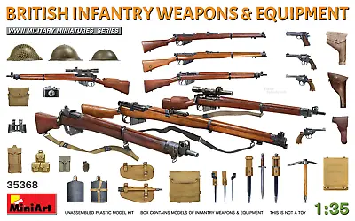 Miniart 1/35 British Infantry Weapons & Equipment 35368 • $14.49