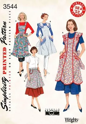 Simplicity Pattern 3544 Misses Apron With Pocket Vintage Look Uncut NOS • $8