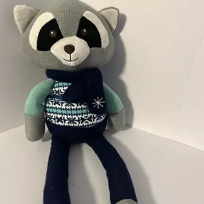 Spark Create Imagine Gray Raccoon Plush Crinkle Ears Rattle Stuffed Animal • $4.80