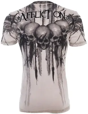 Affliction Men's T-shirt Walking Dead Skull Tattoo Biker XS-2XL • $33.95
