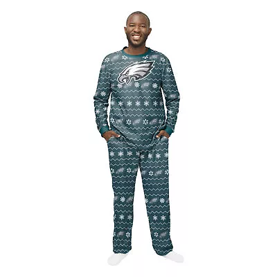 FOCO Men's NFL Philadelphia Eagles Primary Team Logo Ugly Pajama Set • $48