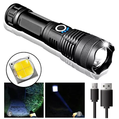 2PACK Super-Bright 9000LM LED Tactical Flashlight With Rechargeable Battery • $12.34