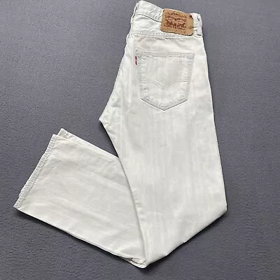 Levi’s 501 Xx Jeans Mens 33x30 Bleached Denim Button Fly Straight Leg Grunge Y2K • $29.99