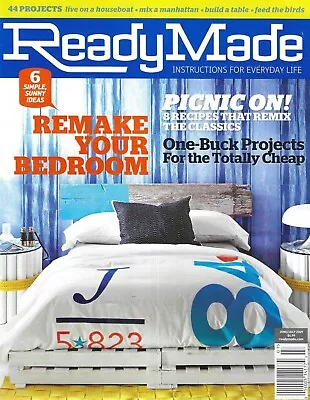 Ready Made Magazine Bedroom Remake Picnic Recipes Budget Home Projects 2009 • $13.45