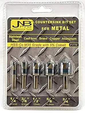 Countersink Drill Bit Set For Metal 5 Pc High Speed Steel With 5% Cobalt Hssco M • $28.29