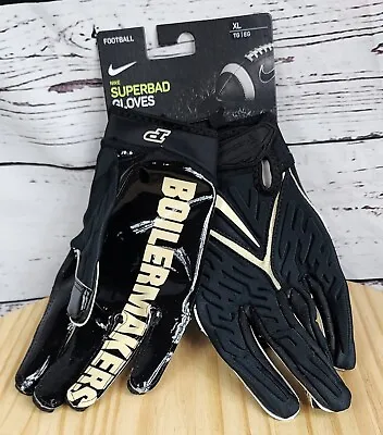 Nike Purdue Boilermakers Team Issued Superbad 6.0 Football Gloves Men's Size XL  • $89.09