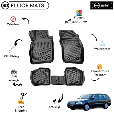 Custom Molded Rubber Floor Mat For Volvo V40 1996-2004 Black • $94.90