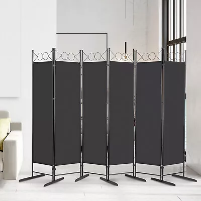 6FT 6 Panel Room Divider Folding Privacy Screen Home Office Separator 2 Color • $49.98