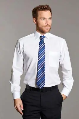 Men's Shirts Regular Fit Long Sleeve Smart Formal Office  • £7.95