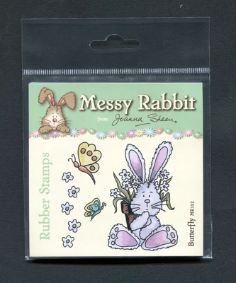 £0.99 • Buy Joanna Sheen - Messy Rabbit - Butterfly Rubber Stamp.