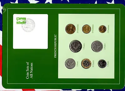 Coin Sets Of All Nations France French 1977-1990 UNC 2 Francs 1979 1 Franc 1977 • $11.61