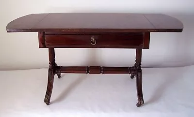 American Federal  Maddox Solid Mahogany Drop Leaf Sofa Table • $140