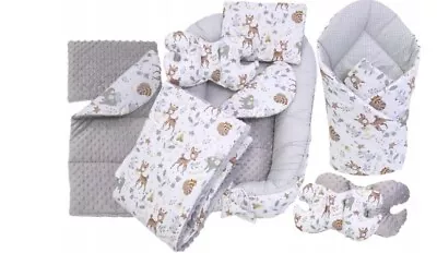 Baby 6pc Double-sided Soft Cocoon Bed Cushion DEER AND FRIENDS • £44.99