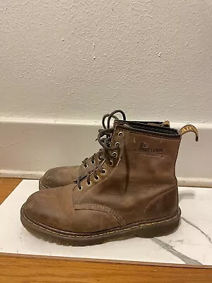 Doc Martens Boots Men Size 10.5 Used Work Style Brown Leather Vintage Worn Dr • $79