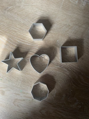 £9.99 • Buy Cookie Cutter Shapes Square Heart Hexagon  5 Sided Star Octagon