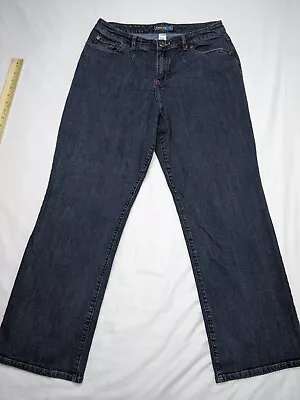 Venezia  Womens Plus Size 1 (14) Blue Circle Jeans Straight High Rise Dark Wash • $13.94