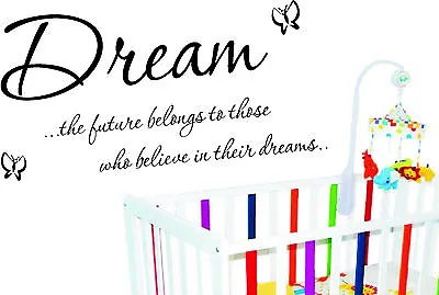 Dream Baby Cot Childrens Wall Art Sticker Diy Home  • £13.99