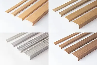 £2.99 • Buy Unequal Wood Effect Plastic Pvc Corner 90 Degree Angle Trim 1 Metre 39.37 