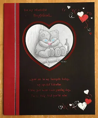 'Boyfriend' Extra Large Me To You Valentine’s Day Card - 10”x8” Fabric Effect • £3.50