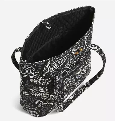 Vera Bradley PAISLEY NOIR VERA TOTE Black White (New&Sealed) $109 • $54.95