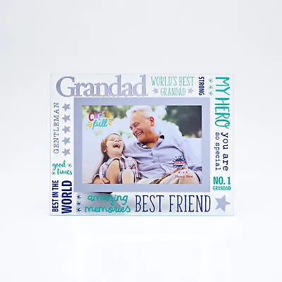 £9.99 • Buy Grandad Photo Frame Freestanding Cheerfull Glass 6  X 4  Photo Frame Gift Idea