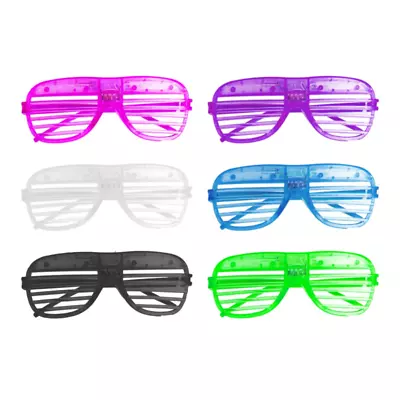 LED Flashing Glasses Light Glow Shutter Shades Fancy Dress Costume Novelty Party • £3.79