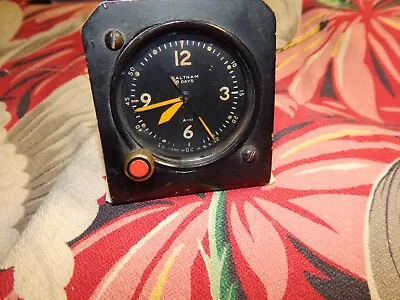 Vintage US Military Waltham 8 Day Cockpit Chronograph Aircraft Clock  A-11 • $250