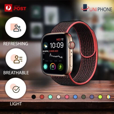 $6.09 • Buy Sport Nylon Woven Loop Strap Band For Apple Watch Series 8 Ultra 7 SE 6 5 4 3 2