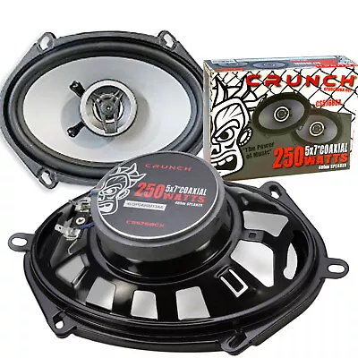 Crunch CS5768CX 250W  2-Way Full Range Coaxial Car Audio 5x7  6x8  Speakers Pair • $29.95