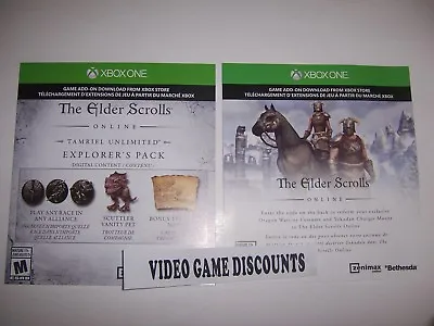 Elder Scrolls Online DLC Add-on Code Xbox One 1 Explorer's Pack + Costume/Mount • $9.99