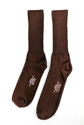 4 Pairs Military Dress Socks Heritage Brown Med & Lrg Unisex Sizes Cotton Blend • $15.99