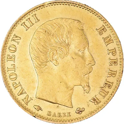 [#1043319] Coin France Napoléon III 5 Francs 1860 Paris EF Gold KM:787.1 • $279.77