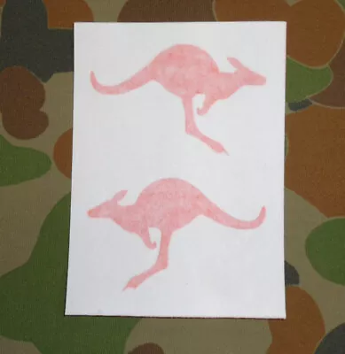 Ex Army Land Rover Perentie Roo Decals  Set Of 2 (orange Colour) • $12