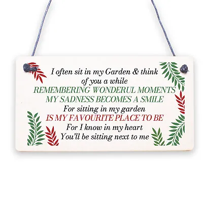£3.99 • Buy Garden Plaque Summer House Sign Garden Friendship Mum Nan Memorial Sign Love
