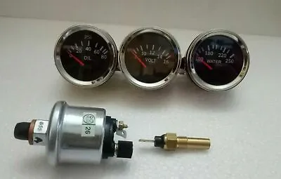 Electrical Gauges Set- Volt Gauge Temp Gauge Oil Pressure Gauge With SENDER • $27.27