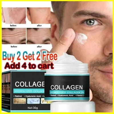 £6.66 • Buy Mens Anti Wrinkle Instant Face Cream Collegan Retinol Skin Tightening Anti-Aging