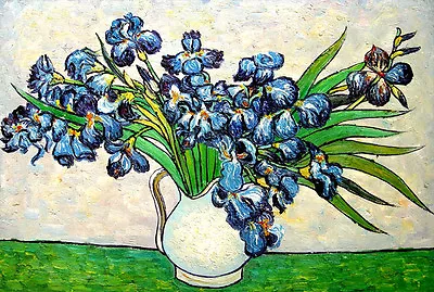 Van Gogh Reproductions Oil Painting - Irises 1890 - Size 36 X 24  • $245