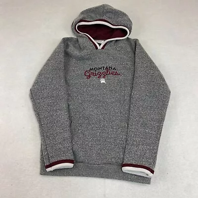 Montana Grizzlies Sweatshirt Womens Medium Pullover Hoodie Griz Champion Gray • $19.99