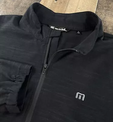 Travis Mathew Golf Jacket Men’s XL Black Solid Performance Long Sleeve Stretch • $33.97