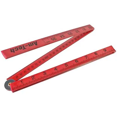 Folding Plastic Ruler 1metre Stick Rule Measure DIY Builder Metric Imperial Yard • £4.99