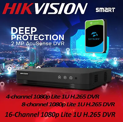 Hikvision DVR 1080P Full HD HDMI 4CH 8CH 16CH CCTV Security Camera Recorder HDD • £79.99