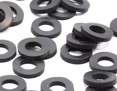 3/8  ID X 3/4 OD X 1/8  Oil Resistant Rubber Flat Washers   Various Pack Sizes • $10.49