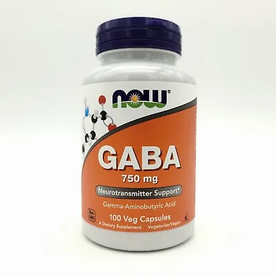 Now Foods - GABA 750mg - 100 Veg Capsules • $11.95