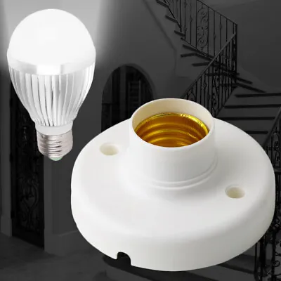 E27 Lamp Base Round Socket Bulb Holder Screw Light Home DIY Lamp Accessory • £3.85