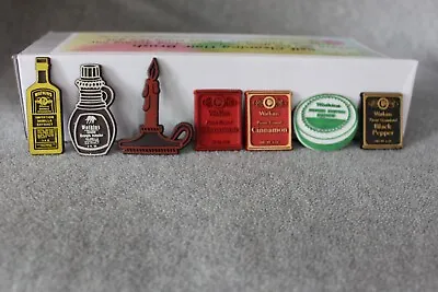 7 Vintage 1970's Watkins Fridge MagnetsVanilla Cinnamon Ointment Black Pepper • $10